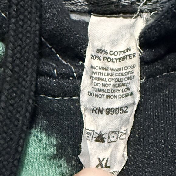 Rockstar Original Hoodie Mens XL Tie Dye Skull/Flames Sweatshirt Concert Tour - Picture 3 of 8